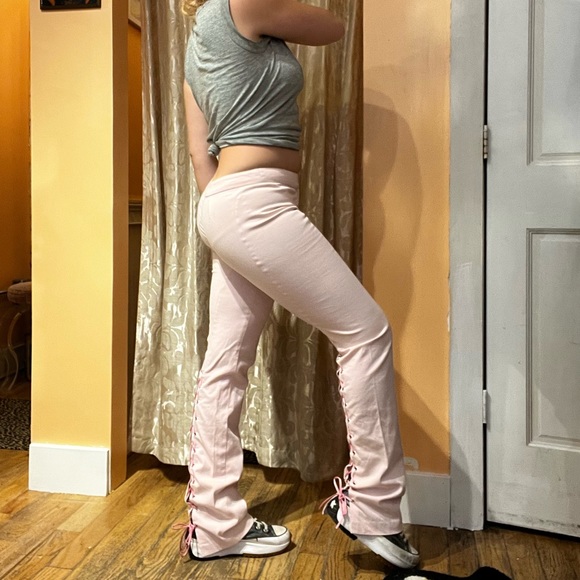 Vintage y2k Versace Jeans Couture lace up pants - Picture 3 of 5